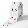 Round Paper Expression Face Cartoon Sticker Rolls PW-WG20361-01-2