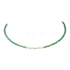 6Pcs 6 Colors White Round Shell Pearl and Glass Seed Beaded Necklaces NJEW-JN05738-4