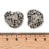 Sparkling Acrylic Heart Beads with Rhinestone Embellishment LS-OACR-NH0001-02A-06-3