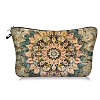 Flower Print Polyester Cosmetic Zipper Pouches PW-WG03F9B-03-1