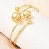 Brass Cuff Bangles for Women BJEW-D455-02G-1