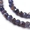 Natural Cordierite/Iolite/Dichroite  Beads Strands G-K182-2mm-24C-3