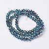 Electroplate Transparent Glass Beads Strands EGLA-A034-T6mm-Q12-2