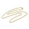 1.5mm Rack Plating Brass Singapore Chain Necklaces for Women Men MAK-L044-22G-1