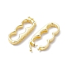 Brass Micro Pave Clear Cubic Zirconia Twister Clasps KK-K360-27B-G-2