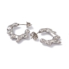 Non-Tarnish 304 Stainless Steel Melting Dripping Stud Earrings EJEW-E199-08P-2