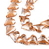 Electroplate Transparent Glass Beads Strands EGLA-N002-44-05-3