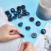 Gorgecraft 20Pcs 1-Hole Resin Shank Button BUTT-GF0003-48B-6