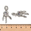 Rack Plating Alloy Colorful Rhinestone European Dangle Charms FIND-Q115-03P-3