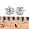 Brass Micro Pave Clear Cubic Zirconia Bead Caps CU-CBA6A75-30P-3