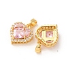 Valentine's Day Brass Micro Pave Clear Cubic Zirconia Pendants KK-A304-24A-G01-3