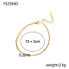 304 Stainless Steel Multi-strand Curb Chain Bracelets BJEW-A26-03-24-2-2