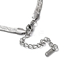304 Stainless Steel Herringbone Chain Necklace NJEW-D045-11P-2