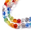 Electraoplate & Gradient Color Glass Beads Strands LAMP-M023-02-4