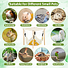 Wooden Hamster Climbing Frames with Pet Hanging Bed AJEW-FG0003-67-5