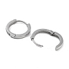 304 Stainless Steel Micro Pave Clear Cubic Zirconia Huggie Hoop Earrings EJEW-C096-01F-P-2