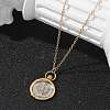 Brass Twelve Constellations Tarot Pendant Necklaces NJEW-Q006-01J-G-5