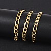 Fashionable 304 Stainless Steel Figaro Chain Necklaces for Men STAS-A028-N017G-4