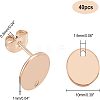 PVD Vacuum Plating 304 Stainless Steel Stud Earring Findings STAS-UN0016-05B-RG-4