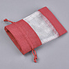 Cotton & Organza Packing Pouches Drawstring Bags ABAG-S004-09C-10x14-3