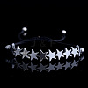 Natural Black Stome Beads Braided Bracelets XX5471-1