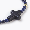Natural Lapis Lazuli and Agate Necklaces & Bracelets Jewelry Sets SJEW-JS00993-6