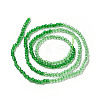 2 Colors Transparent Glass Beads Strands GLAA-G093-01L-2