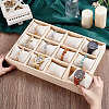 12 Grids Wooden Bracelet Organizer Display Trays BDIS-WH0006-010-3