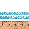 AB Color Plated Transparent Glass Beads Strands GLAA-G127-01-02N-2