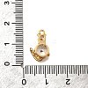 Brass Micro Pave Cubic Zirconia Charms KK-B152-20G-3