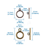 Tibetan Style Alloy Toggle Clasps TIBE-BT0001-04-8