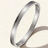 304 Stainless Steel Grooved Cuff Bangles WG866B9-01-1