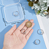 Beebeecraft 6Pcs 3 Style Adjustable Brass Finger Ring Components KK-BBC0011-80-3