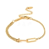 Rectangle 304 Stainless Steel Link Bracelets BJEW-Z174-01G-2