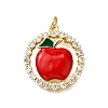 Brass Enamel Pendants KK-B136-04G-02-1