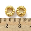 Rack Plating Brass Micro Pave Clear Cubic Zirconia European Beads LS-KK-L215-011G-2