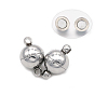 Brass Magnetic Clasps with Loops X-KK-M058-P-2