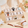 3-Tier 9 Grids Wood Bracelet Display Stands BDIS-WH0003-33A-4