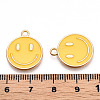 Light Gold Tone Alloy Enamel Pendants ENAM-N056-197E-3