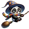 Acrylic Panda Witch Hanging Ornaments PW-WG4A8FA-01-6