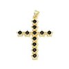 Brass Micro Pave Cubic Zirconia Pendants KK-D317-110G-1