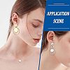 40Pcs 2 Colors Ion Plating(IP) 304 Stainless Steel Stud Earring Findings STAS-SC0005-32-5