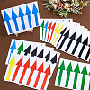15 Sheets 5 Colors Rectangle PVC Self-Adhesive Arrows Guide Label Stickers DIY-GF0013-06-4