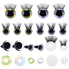   16 Sets 4 Style Plastic Doll Eye & Eyelashes DOLL-PH0001-33-1