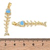 Brass Micro Pave Clear Cubic Zirconia Pendants CU-CBA280C-01G-02-3