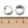 304 Stainless Steel Polishing Effect Hoop Earrings EJEW-M001-34P-5