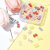 105Pcs 7 Colors UV Plating Iridescent Transparent Acrylic Beads OACR-FS0001-88-9