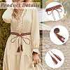 2Pcs 2 Colors Bohemian Imitation Leather Tassel Wrap Chain Belts AJEW-CL0003-47B-6
