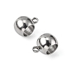 Tarnish Resistant Rondelle 201 Stainless Steel Tube Bails X-STAS-R075-22-4