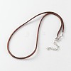 Faux Suede Cord Necklace Making MAK-L007-02B-1